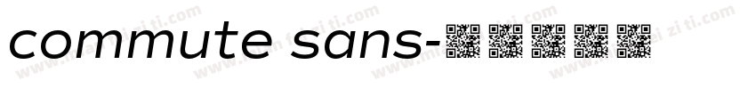 commute sans字体转换